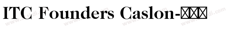 ITC Founders Caslon字体转换